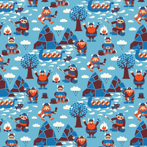 Vikings Fabric, Wallpaper and Home Decor | Spoonflower