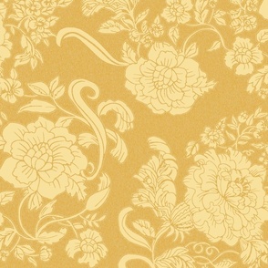 medium - Enchanted Floral-gold on gold texture