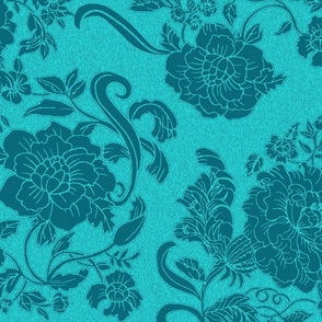 Enchanted Floral-soft turquoise