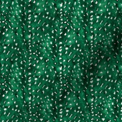 Faux Deer Hide in Emerald Green - Extra Small Scale - Spots Fawn Watercolor deer skin
