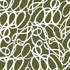 Olive Organic Scribble - Large