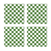 1” Kelly Green and White Classic Checkers