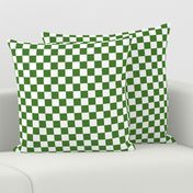 1” Kelly Green and White Classic Checkers