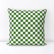 1” Kelly Green and White Classic Checkers