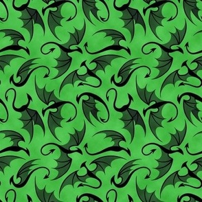 Dancing Dragons - Dark Green