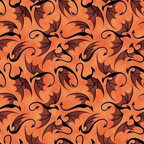 Dancing Dragons - Dark Orange