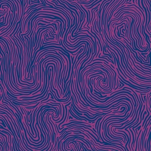 Abstract Fingerprint Lines in Blueberry Plum