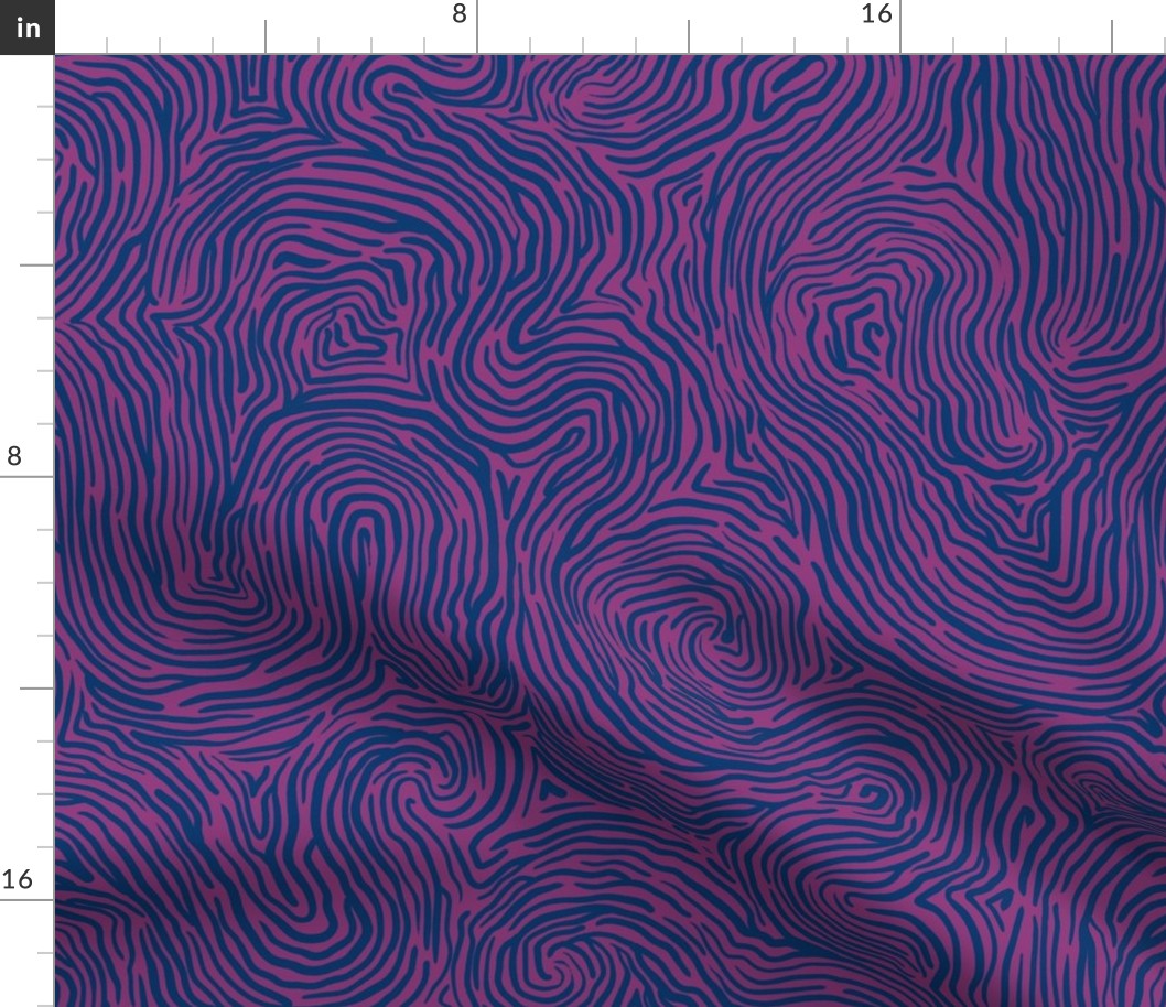 Abstract Fingerprint Lines in Blueberry Plum