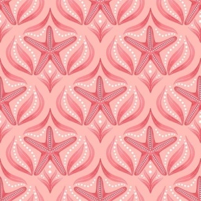 Pink Starfish Ogee Seaweed And Pearls