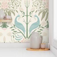 Two Birds Floral Damask