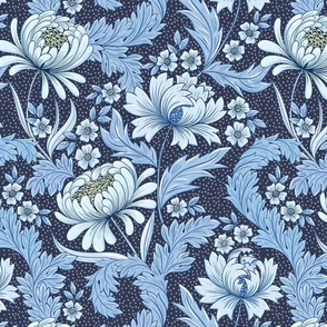 Victorian-Era Florals Victorian, Art nouveau wallpaper fabric