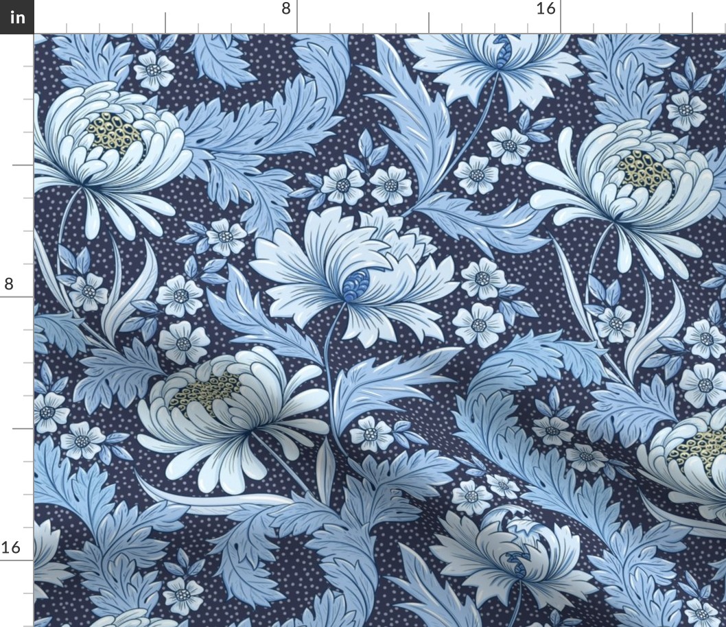 Victorian-Era Florals Victorian, Art nouveau wallpaper fabric