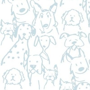Benjamin Moore Breath of Fresh Air Outlined Doodle Dogs BM 806,  Small Scale