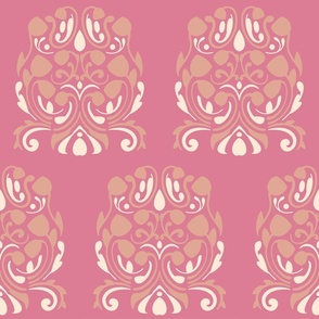 Victorian Floral in Puce