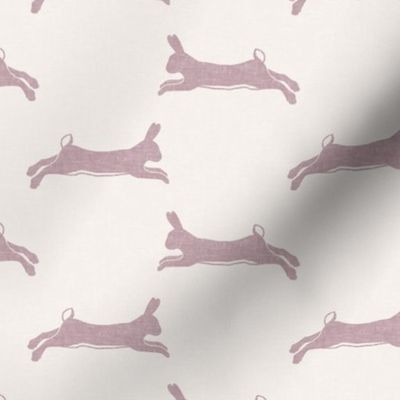 bunnies - purple/white  - easter hare - rabbit - C22
