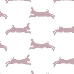 bunnies - purple/white  - easter hare - rabbit - LAD20