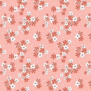 Garden Breeze Floral Pink and Red Small Scale