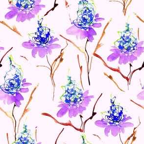 magic flowers - watercolor fantasy florals b005-3