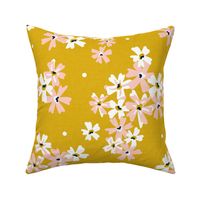 Garden Breeze Floral Yellow and Pink Large Scale