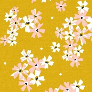 Garden Breeze Floral Yellow and Pink Regular Scale