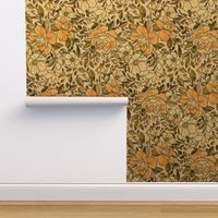 A Vintagey Botanical Floral - in neutral earth tones 