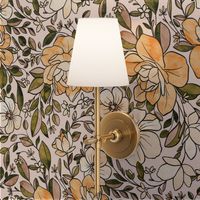 A Vintagey Botanical Floral - in neutral earth tones 