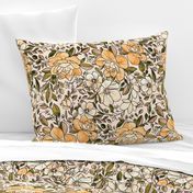 A Vintagey Botanical Floral - in neutral earth tones 