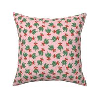 Mistletoe - Christmas floral greenery - pink - LAD22