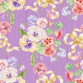 Pansy Bouquet - Lavender Medium