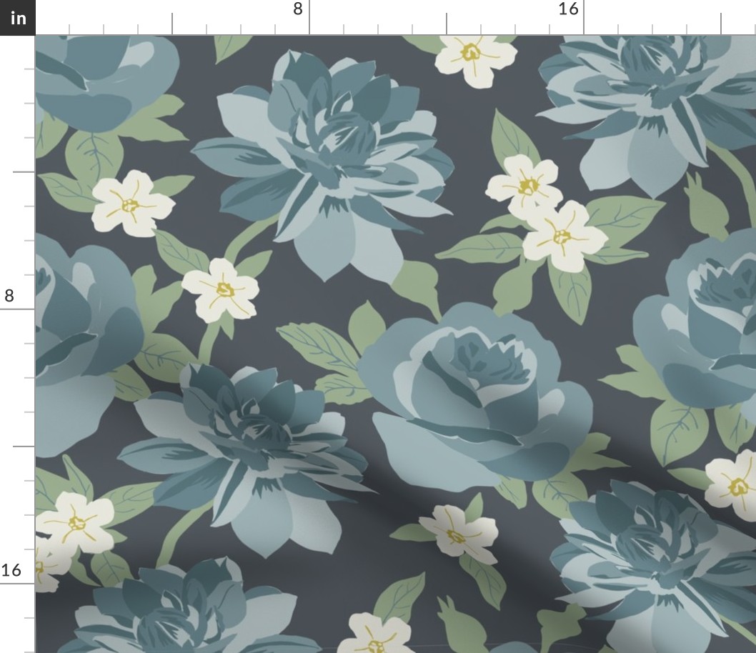 Victorian Floral - Blue