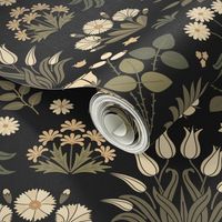 Victorian Tapestry Floral charcoal by Pippa Shaw