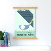 Dad Jokes: Bring Extra Socks when Golfing Tea Towel/Wall Hanging