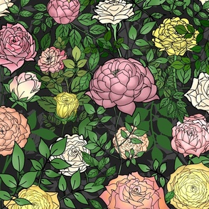 Victorian Rose Floriography Garden (large scale)  