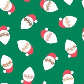 Smiling Santa - Santa Claus - Christmas Jolly - green - LAD22