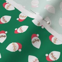 (small scale) Smiling Santa - Santa Claus - Christmas Jolly - green - LAD22