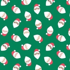 (small scale) Smiling Santa - Santa Claus - Christmas Jolly - green - LAD22