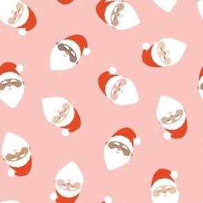 Smiling Santa - Santa Claus - Christmas Jolly - pink - LAD22