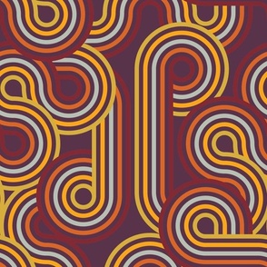 Graphic Swirls - Shag Carpet
