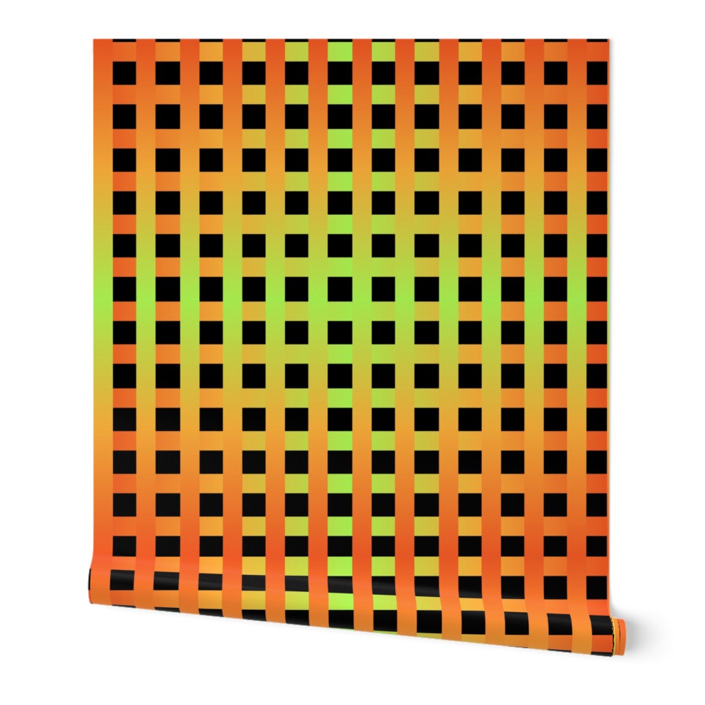 Witching hour plaid orange and lime