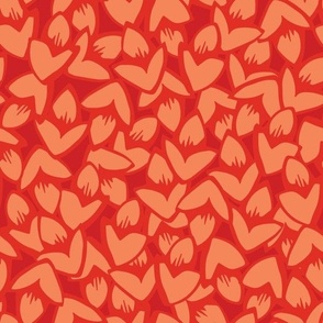 Red Terracotta Leaves print