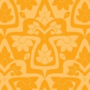 Yellow Floral Attica Porpi two tone repeat pattern