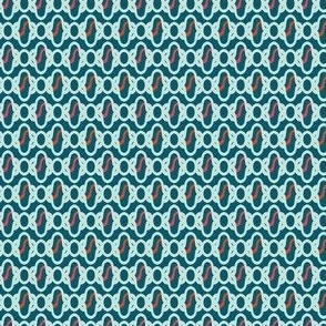 Bright abstract moroccan style pattern in dark and light blue