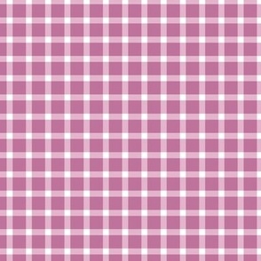 gingham small scale // victorian floral - rose pink