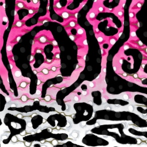 gecko animal print ombre abstract // jumbo scale - hot pink