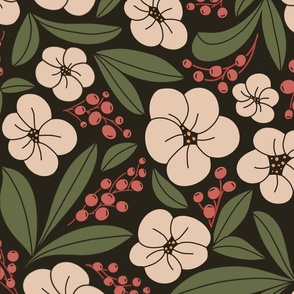 Cartoon Floral Fabric, Wallpaper and Home Decor | Spoonflower
