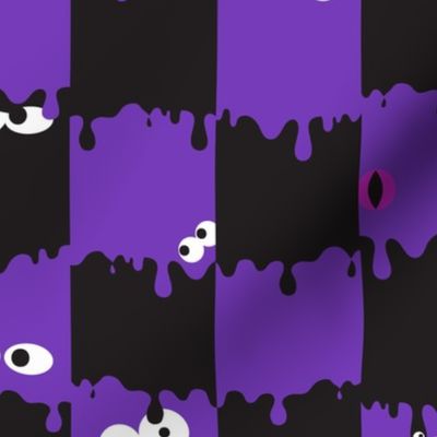 Ghoulish Checks -Purple and Black