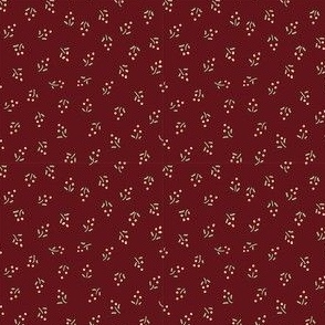 Country Dot Flower Free Fall Barn Red