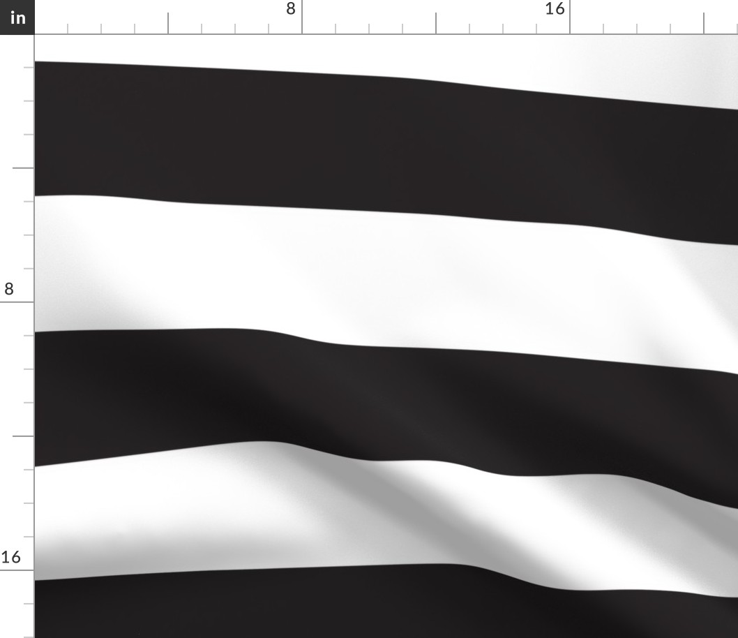 Black and White Stripes -HORIZ -LRG