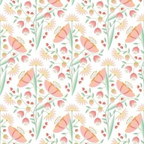 geometric floral in pastel - small