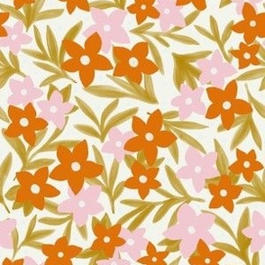 Orange and Pink Fall Floral 